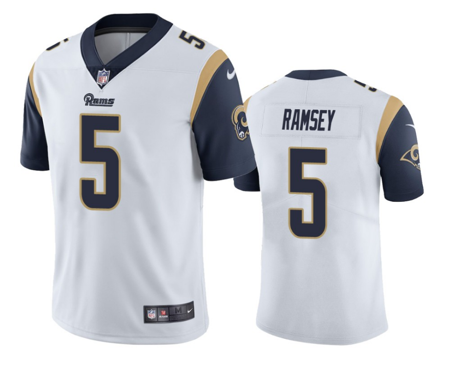 Men's White Los Angeles Rams #5 Jalen Ramsey Vapor Untouchable Limited Stitched Jersey